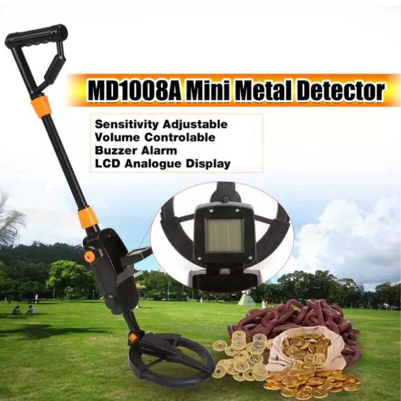 MD1008A Detector de Metais Subterrâneo, LCD Caçador Display Digital, Detectando Pinpointer, Ouro, Prata, Jóias Digger, Busca Tesouro
