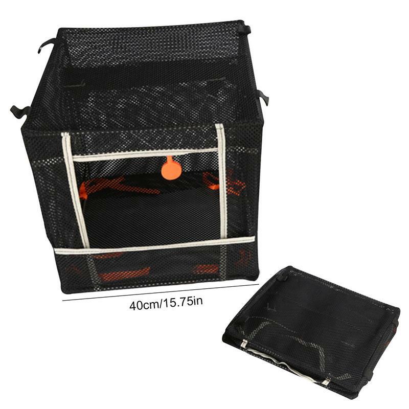 Kotak Target tembak ketapel hitam lipat, portabel, casing untuk latihan menembak berburu luar ruangan, kotak penangkap katapel
