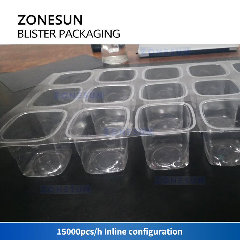 Zonesun-máquina de envasado en blíster, para llenado y sellado de tazas y Yogurt, sellador de paquetes, ZS-PJZN18