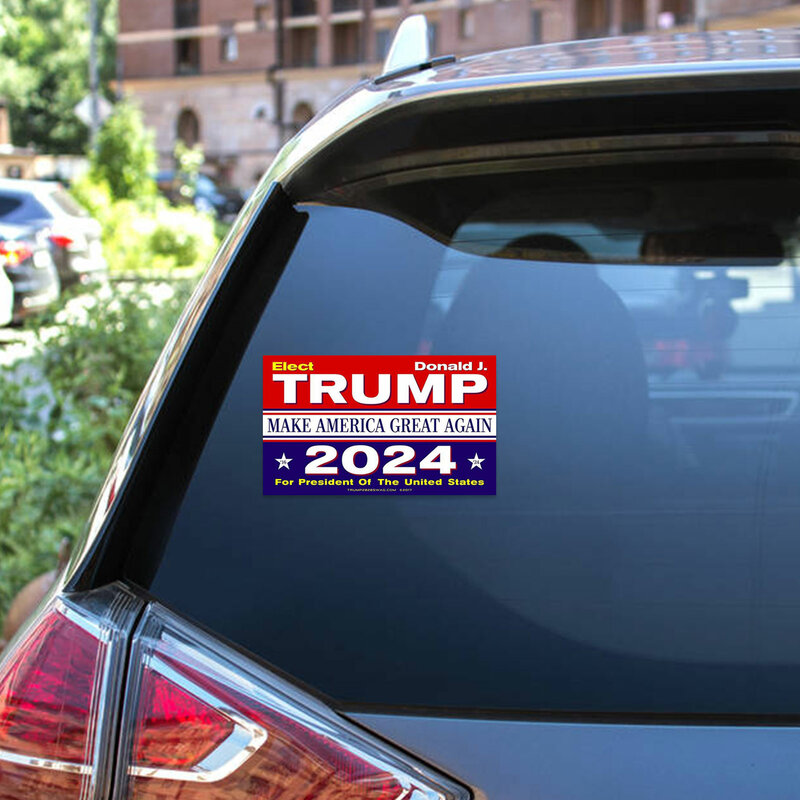 10Pcs 2024 Trump Sticker Maken Amerika Grote Weer Reflecterende Vinyl Funny Bumper Sticker Presidentsverkiezingen Voor Auto Decor