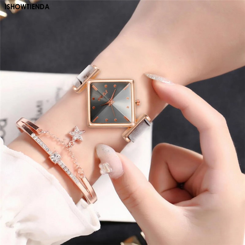 N Iche Diamond Glass Sugar C Ube orologi per donna Luxury Top Brand Watch cinturino in pelle da donna orologi da polso digitali Reloj Mujer