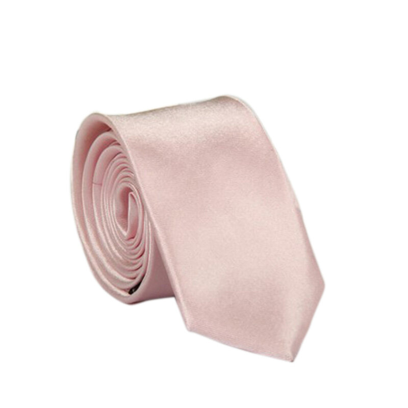 Candy Color Casual Length 71cm Tie Polyester Skinny Necktie Ties For Men Wedding Suit Slim Necktie