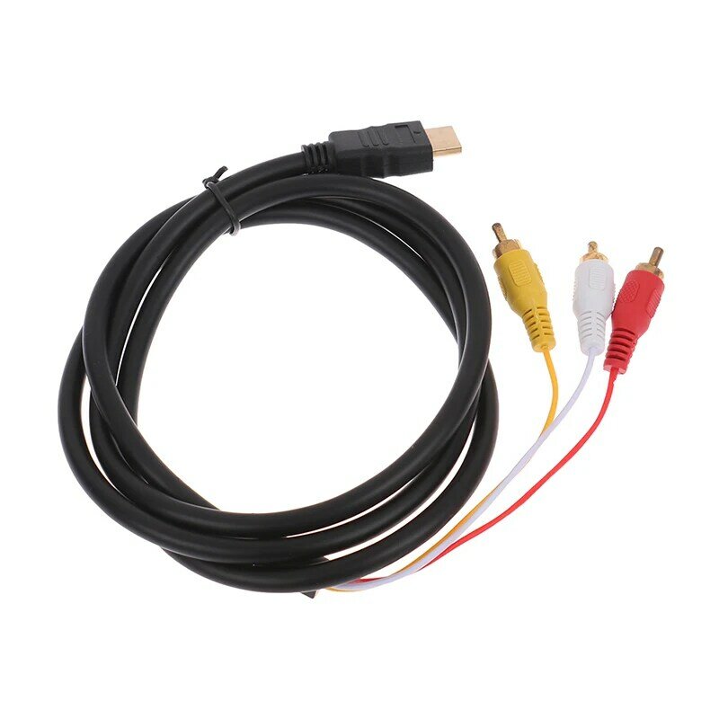 Convertitore da HDMI a 3RCA/HDMI a AV da 5 piedi convertitore Audio Video cavo adattatore per componenti per PC TV