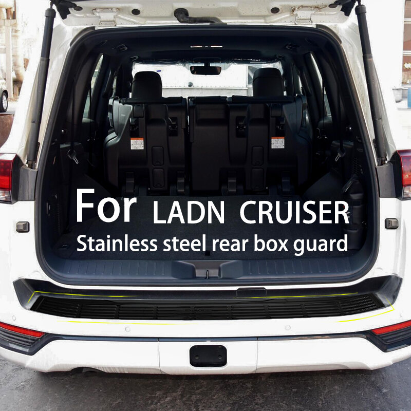 Aço inoxidável Taildoor Capa Protetora, Interior Trim, Upgrade Acessórios, Adequado para New Land Cruiser LC300 GXR v6 3.4T