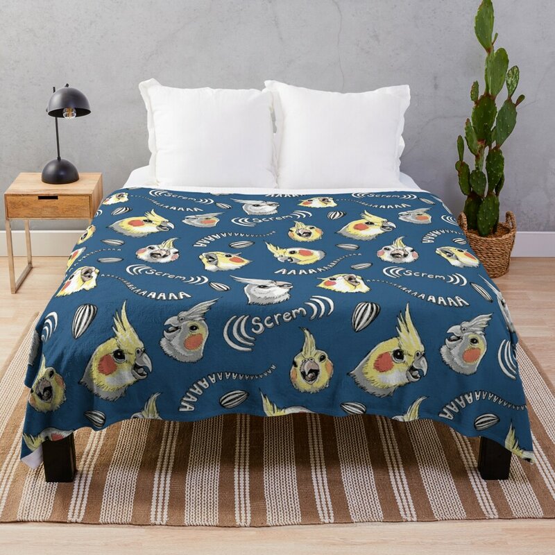 Cockatiel Screm Throw Blanket Bed Fashionable Sleeping Bag Luxury St Blankets