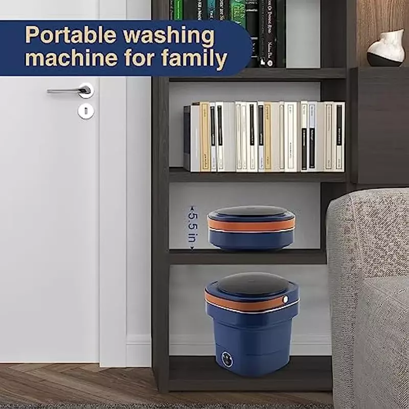 Mesin cuci kecil lipat kapasitas untuk pakaian dalam, pakaian bayi dan barang-barang kecil, desain isi ulang untuk pencuci perjalanan