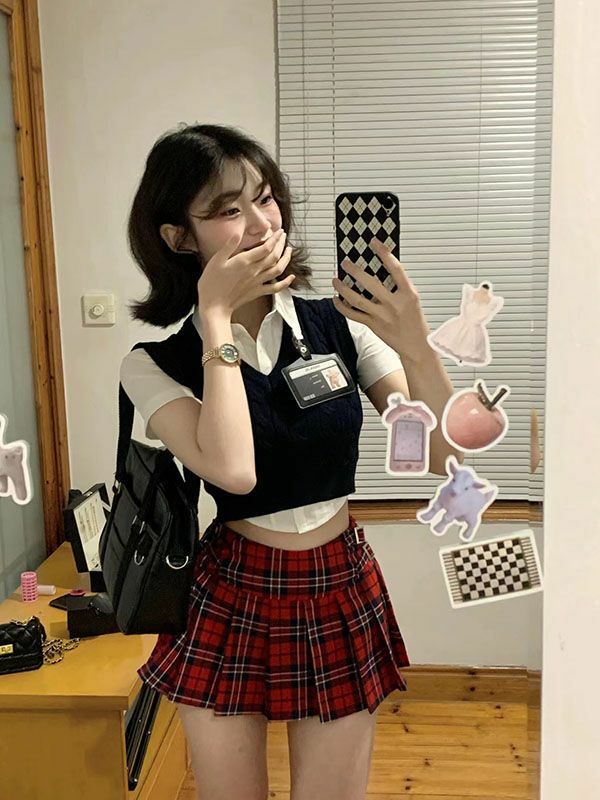 Japan Korea School Uniform Improved School Uniform Fashion Suit Pleated Skirt College Style Korean Jk Uniform Sailor Jk Uniform
