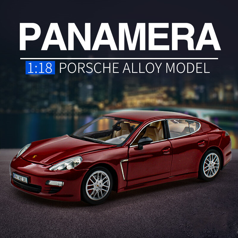 1:18 Porsches Panamera Coupe модель спортивного автомобиля из сплава, Литые металлические игрушечные автомобили, Коллекционная модель автомобиля, высокий имитационный подарок
