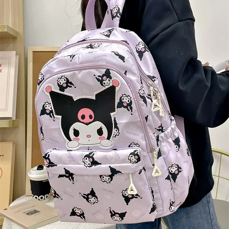 Sanrio-mochila de Anime Kuromi Cinnamoroll My Melody para mujer, bolsa de estudiante de gran capacidad, regalo para mujer