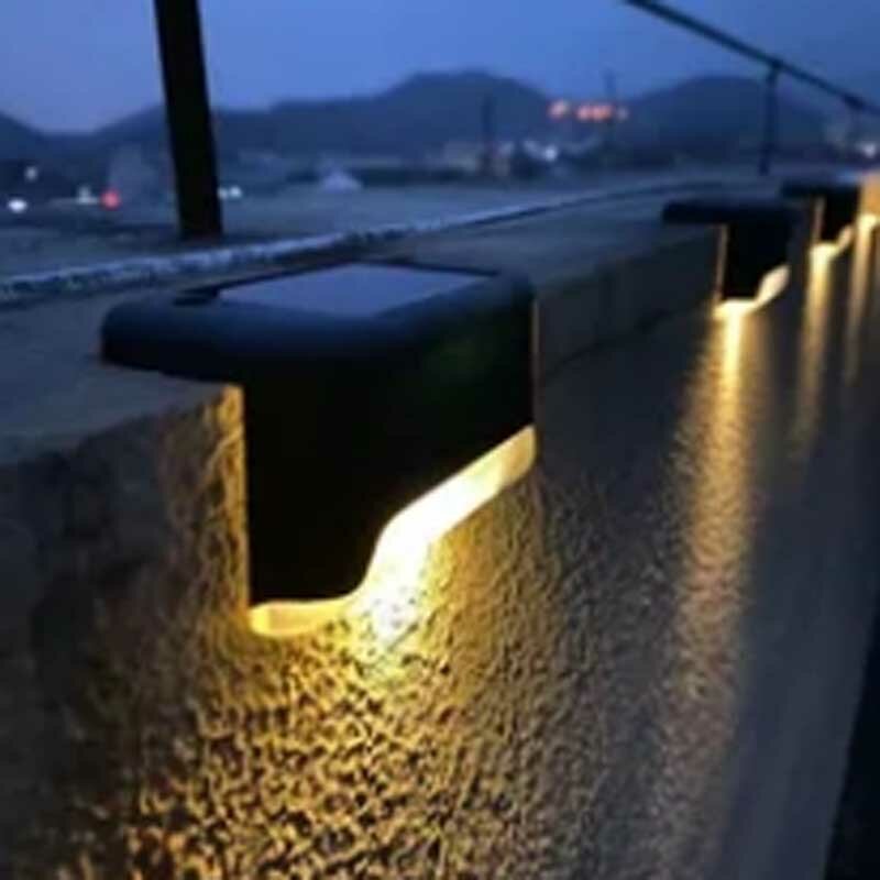 Solar Stair Railing Light, Outdoor LED Step Light, Pátio Decoração da parede