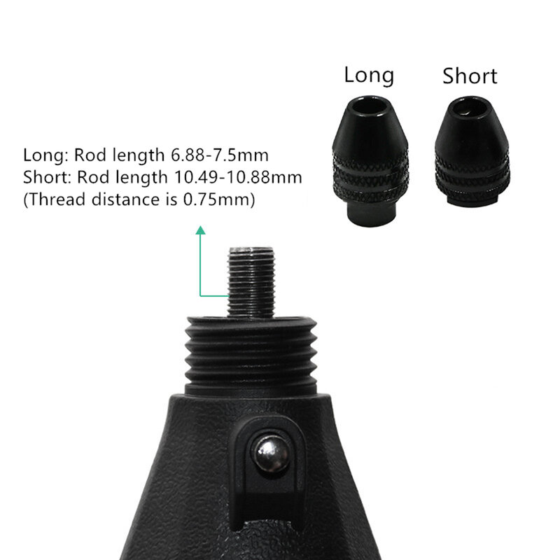 0.5-3.2mm kepala bor Multi tanpa kunci, untuk alat putar tanpa kunci, konverter adaptor mata bor tanpa kunci, Multi bor