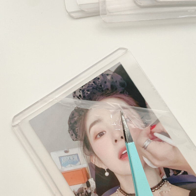 라미네이트 Goo 카드 세트, 투명 두꺼운 카드 보호대, 긁힘 방지 플라스틱 앨범, 좋아하는 제품, 10 개, 3 인치