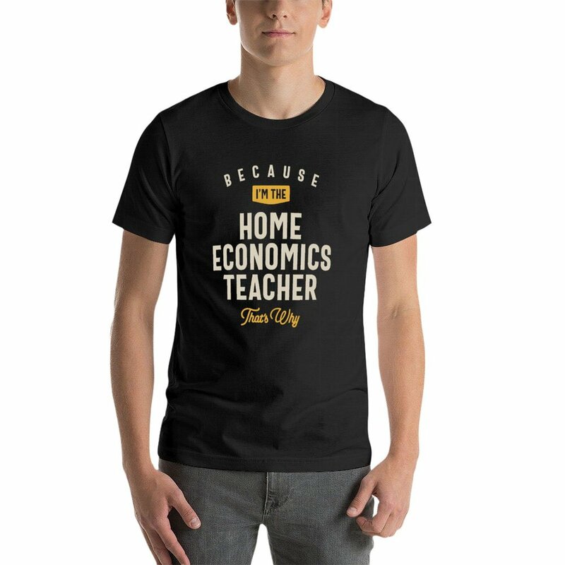Camiseta de trabajador de cumpleaños para hombres, ropa vintage bonita, ropa de peso pesado, ropa de profesor de economía en el hogar, ocupación de trabajo