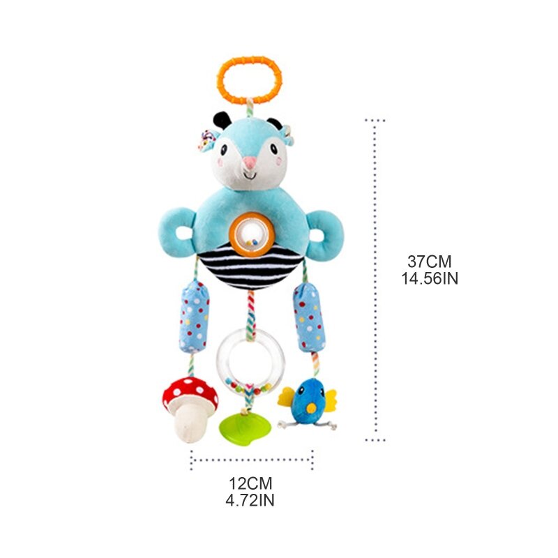 Mainan Kereta Dorong Kartun Lebah Kelinci Rusa Mainan Tempat Tidur Bayi Mainan Kerincingan Gantung