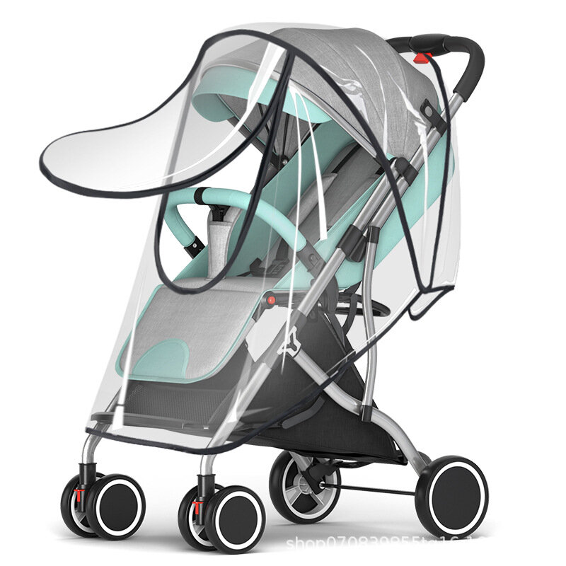Uniwersalny wózek pokrowiec przeciwdeszczowy do wózka dla dziecka przenośny wodoodporny płaszcz przeciwdeszczowy odkryty wiatroszczelny pokrowiec deszczowe akcesoria dla wózków dziecięcych