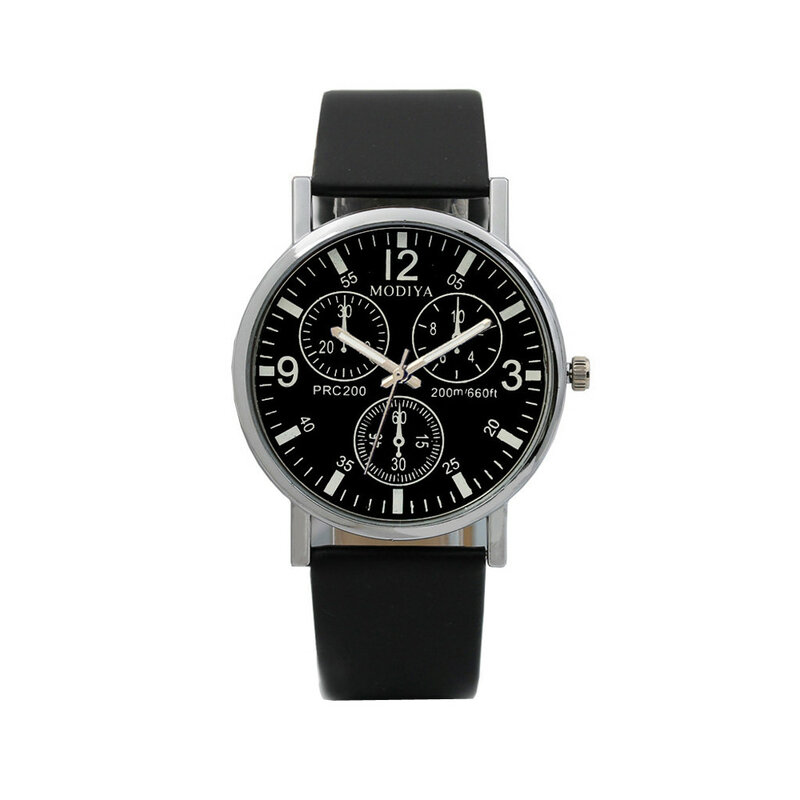 Okrągły męski zegarek na co dzień trzy oczy zegarki kwarcowe męski zegarek niebieskie szkło zegarek na pasku mężczyzn 2023 nowy Design годинник Reloj Caba