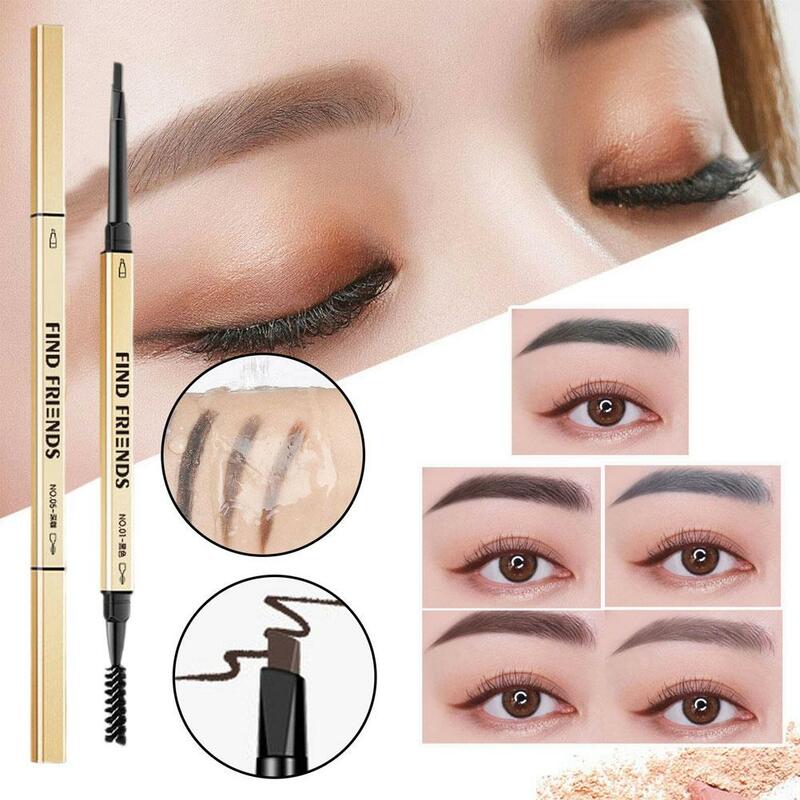 1pcs Double Head Eyebrow Pencil Long Lasting Waterproof Tint Makeup Brow Colors Women Eye Mascara Enhance Cosmetics Pen 6 B L0C6