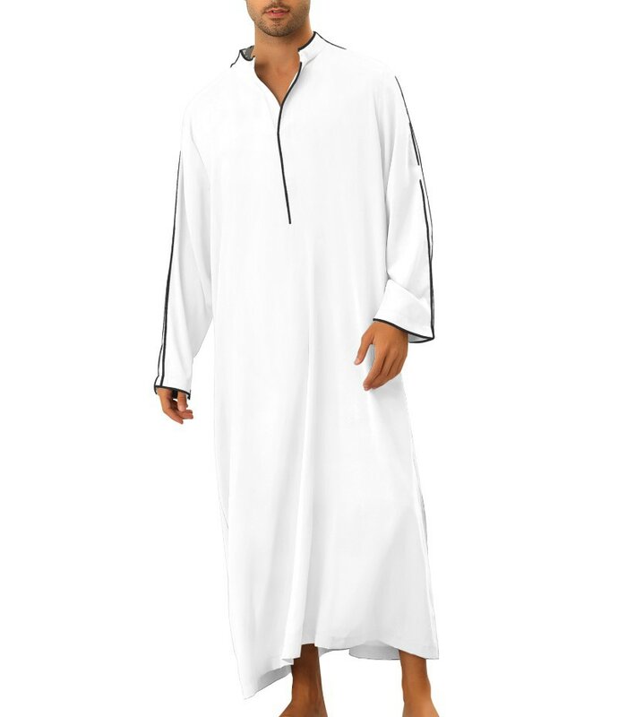 Traditionele Moslim Herenjurk Abaya Saudi Eid Al-Fitr Gebed Jubba Thobe Shirt Kaftan Islamitische Kleding