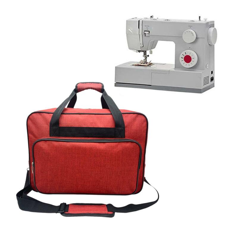 قسط آلة الخياطة تحمل حقيبة تخزين يغطي النايلون طالب المنزل الأحمر