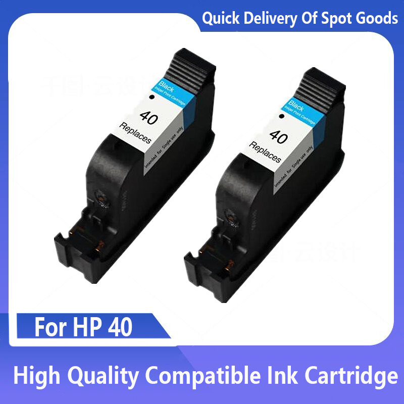 Substituição do cartucho de tinta preta, compatível para HP Deskjet 250C, 650C, 1200C, 350C, 450, 400, 480ca, impressora, 40, 51640, 51640A