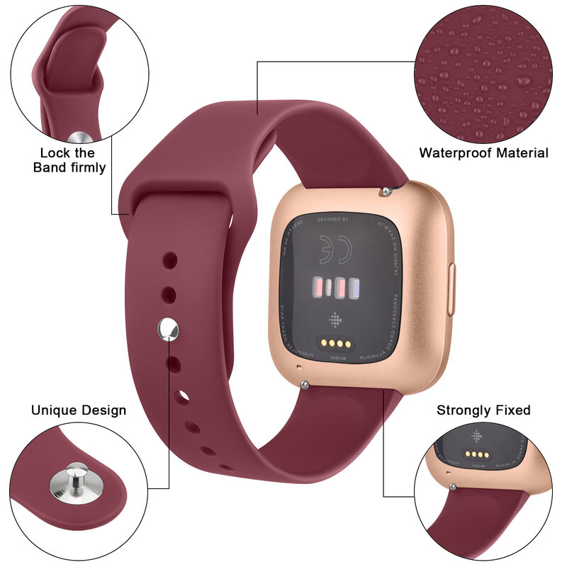 Pasek silikonowy do Fitbit Versa 2 1 Lite wymienna opaska sportowa bransoletka do zegarków Fitbit Versa 2 Lite opaska wodoodporna