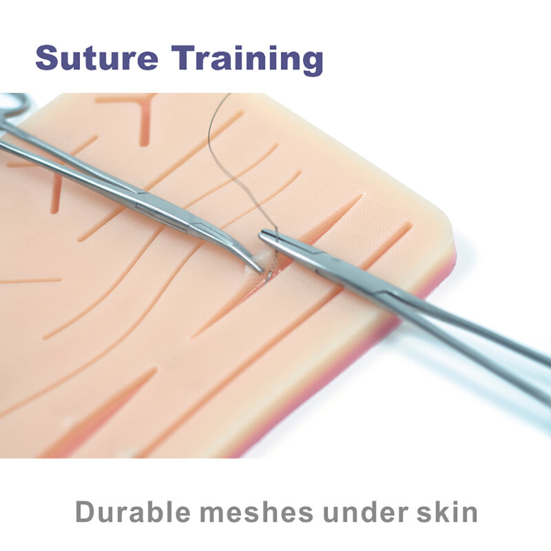 Kit di pratica della sutura per studenti di medicina formazione chirurgica con Set di strumenti per modelli di cuscinetti per la pelle attrezzatura didattica educativa
