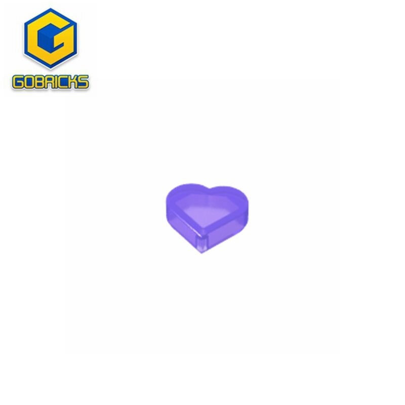 Gobricks-azulejo de GDS-2175, 1x1 Corazón, compatible con lego 39739, bloques de construcción técnicos MOC, piezas de bricolaje, Liftarm modificado