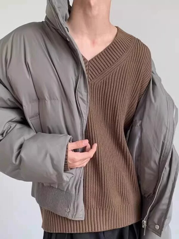 カップル用のハイカラージャケット,短い綿のジャケット,厚いスタンドカラー,暖かくてかわいい,カップル用