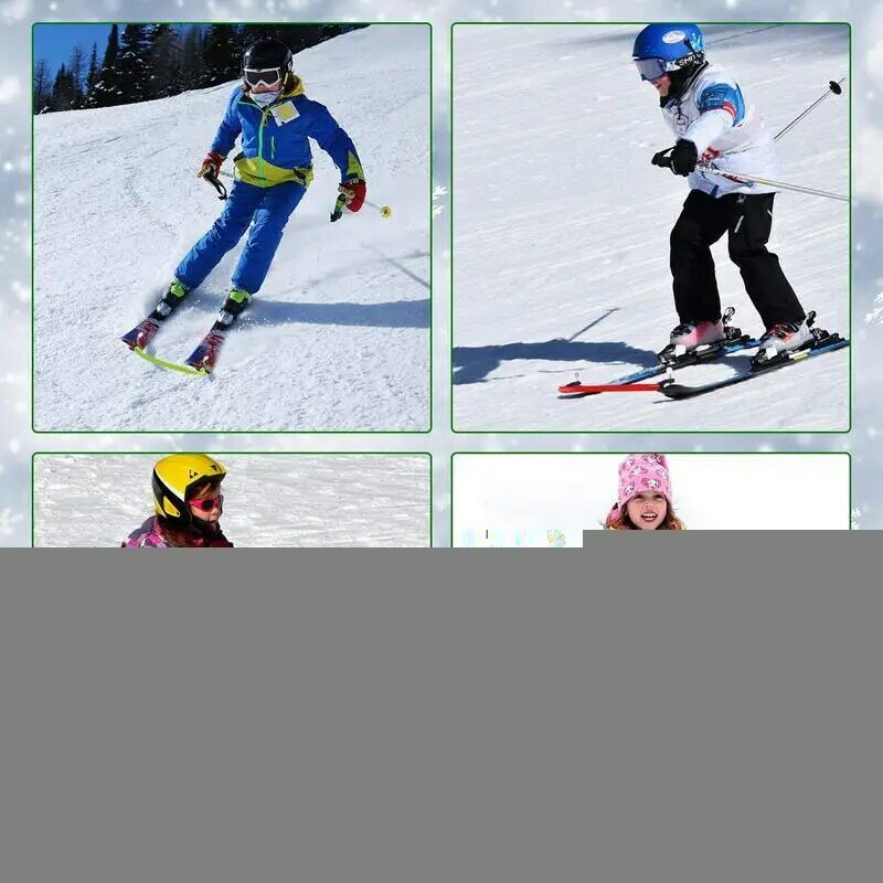 Детские зажимы для лыж, портативная помощь при тренировке лыж, соединитель для сноуборда, легкие снежные лыжные тренировочные инструменты, клиновидный инструмент для лыж, помощь при зимнем катании на лыжах