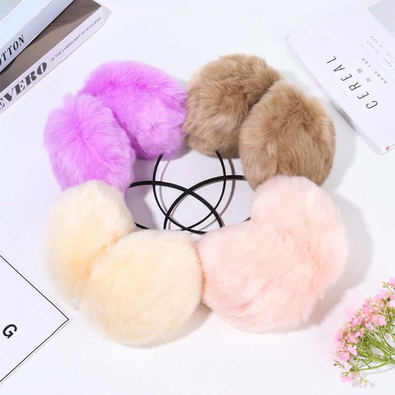 Faux Rabbit Fur Plush Earmuffs para Feminino, Proteção Orelha Bonito, Saco Quente