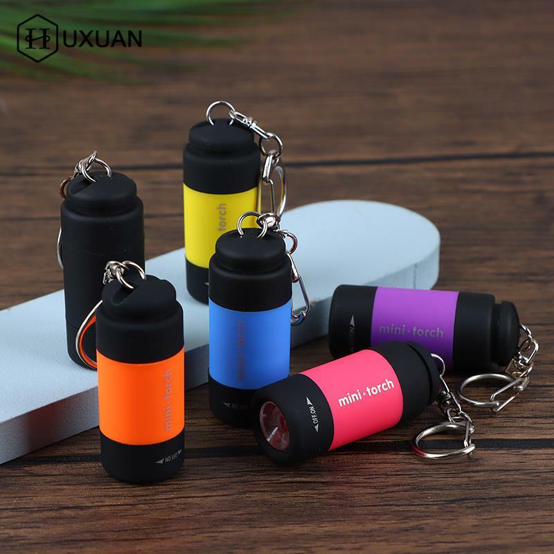 LED Mini Taschenlampe tragbare USB wiederauf ladbare Schlüssel bund Taschenlampen wasserdichte Outdoor-Wander Camping Taschenlampe Laterne