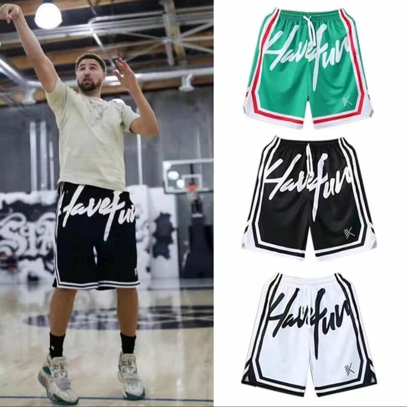 Pantalones cortos de baloncesto para hombre, shorts de secado rápido, holgados, transpirables, informales, entrenamiento, Verano