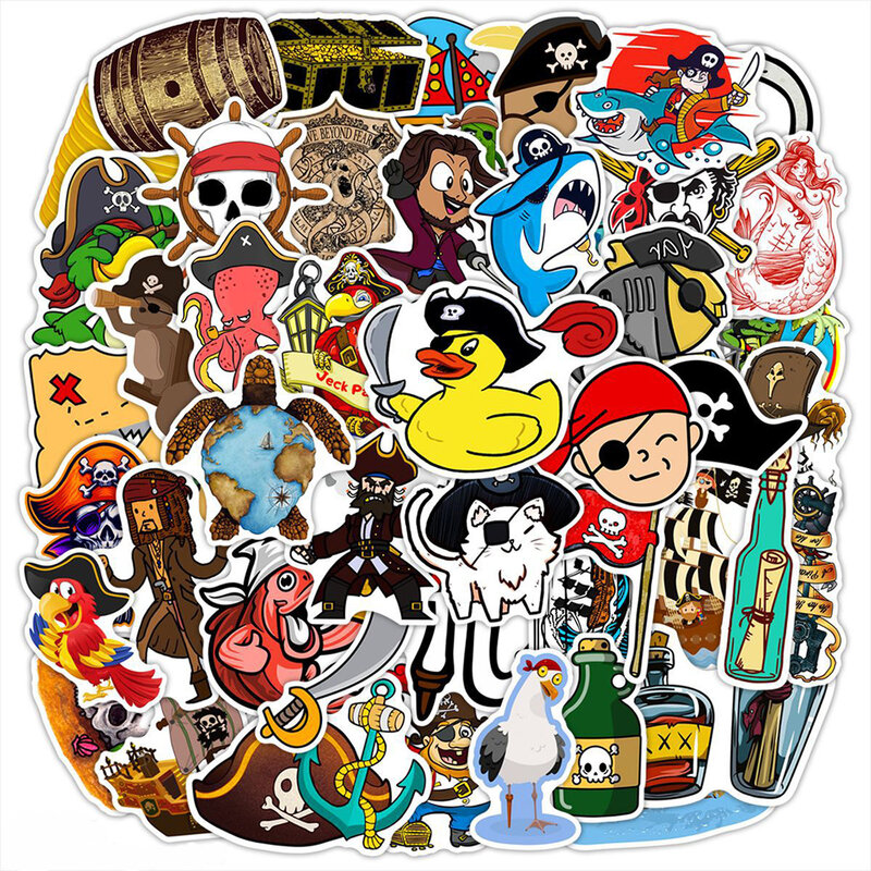 10/30/50Pcs Piraat Cartoon Stickers Graffiti Bagage Motorfiets Laptop Telefoon Auto Waterdicht Decoratie Cool Kids Sticker speelgoed