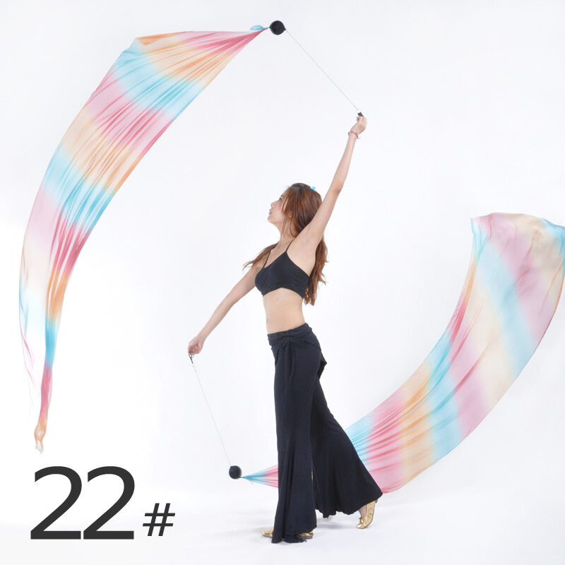 Accessori per danza del ventre sexy da donna gradiente quindi 1 palla + 1 sciarpa per catene da ballo 31 colori all'ingrosso