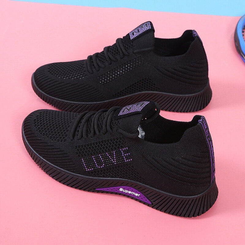 Spring2023 New Women's Fashion Vulcanized Shoes Sports Shoes Women's Lace-up Casual Shoes Breathable Shoes Zapato Tenis De Mujer