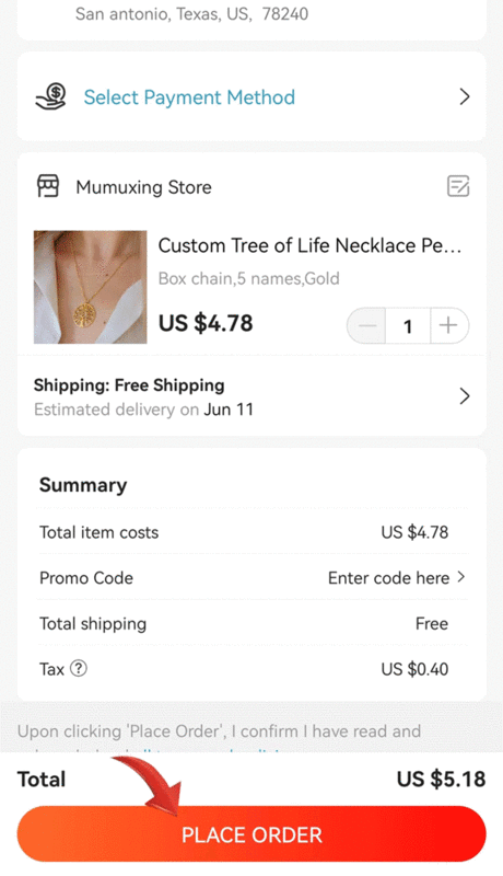 Ustom – collier avec nom d'arbre de vie, accessoire pour mère et enfant, sans contact, tour de cou