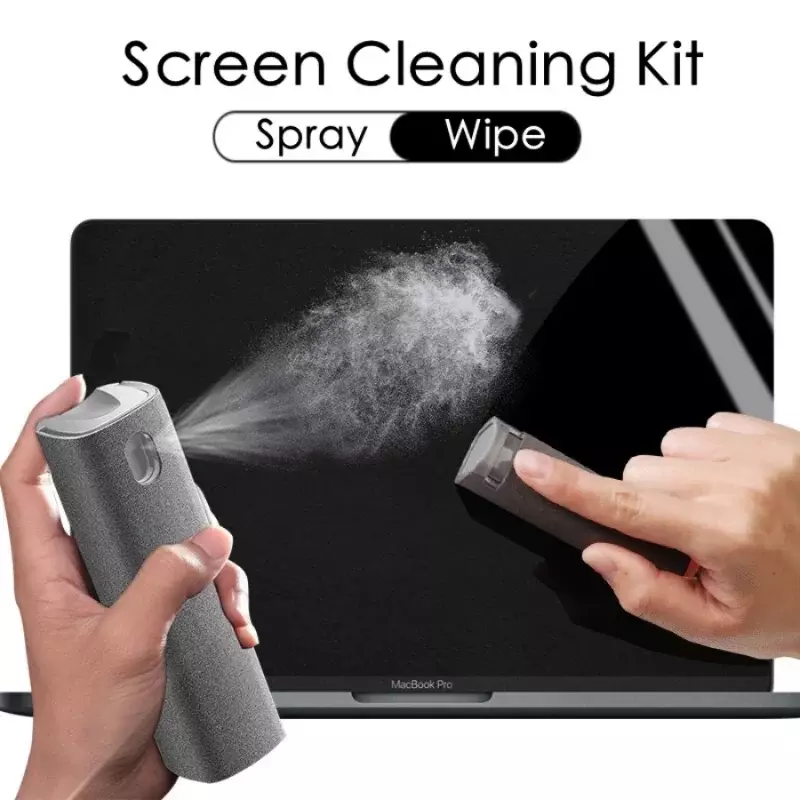2 in1 Mikro faser Bildschirm reiniger Sprüh flasche für Handy iPad Computer Mikro faser Tuch Wischt uch iPhone Reinigungs brille Tücher