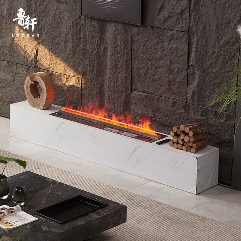 Intelligent AI Voice Control 3d Fogging Fireplace Electric Fireplace Decor Flame Led Table Fireplace