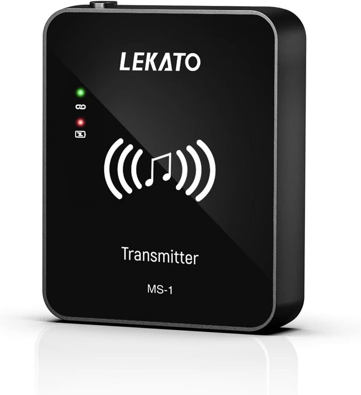 LEKATO Wireless in-Ear Monitor System 2.4Ghz Wireless IEM System with Transmitter Receiver Automatic for Studio Live (MS-1G)
