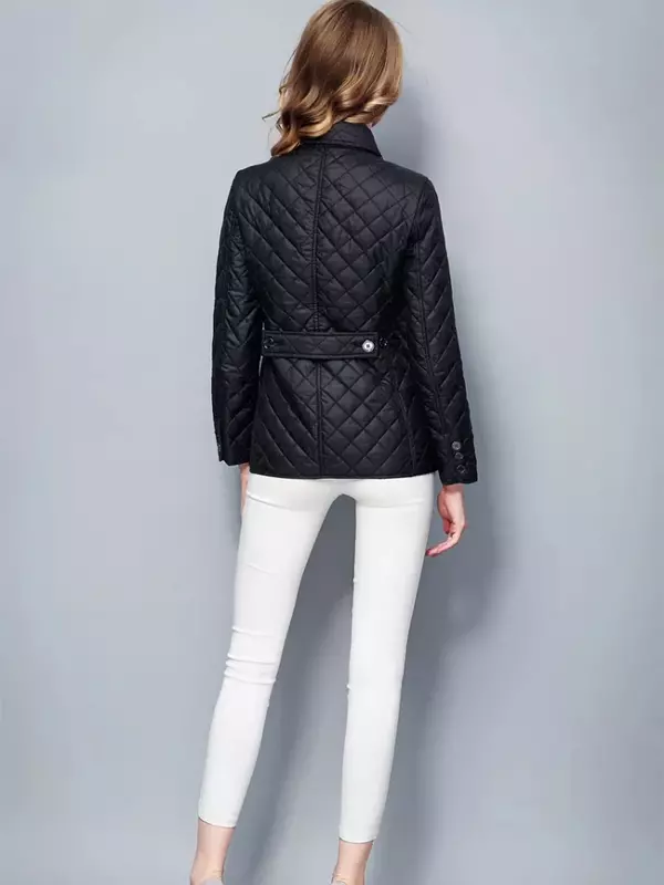 Winter Clothes Women 2022 Fashion Coats Vintage Heavy Jackets Lapel Single Breasted Slim Fit Warm Streetwear Long Sleeve Top