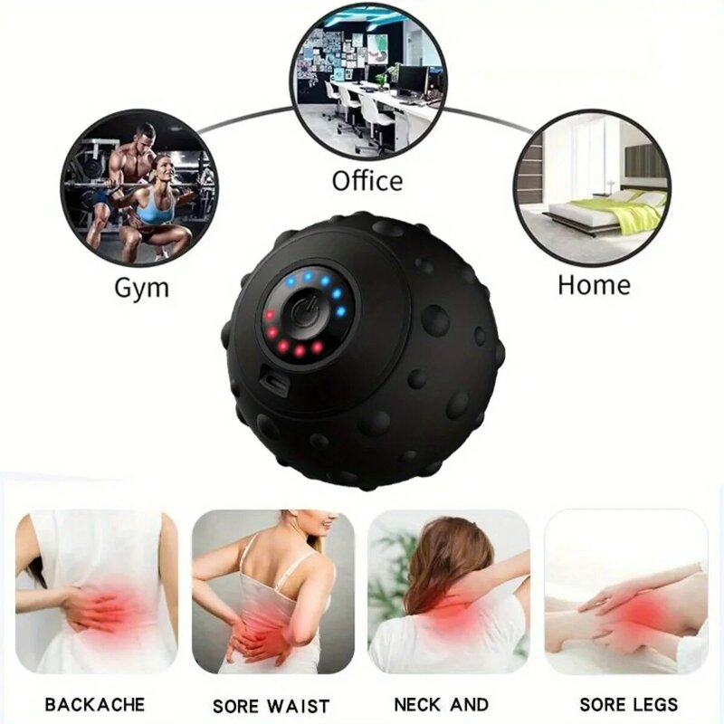 Sports Massage Ball Shoulder And Neck Body Muscle Relaxation Sole Back Foot Massage Rechargeable Fascia Ball Electric Yoga Ball