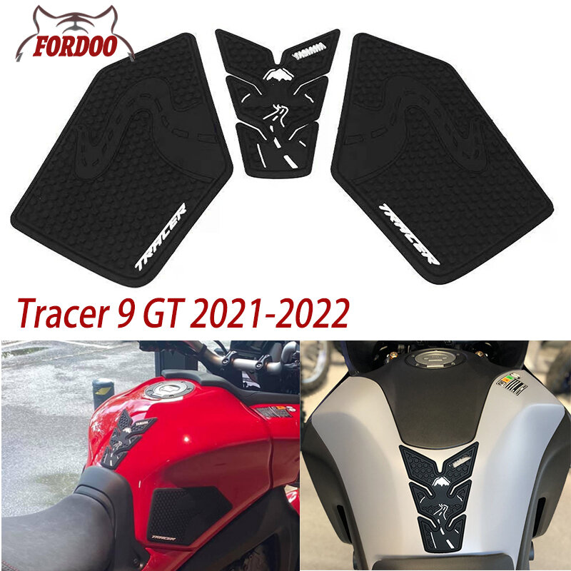 Voor Yamaha Tracer 9 Tracer9gt Tracer 9 Gt 2021-2023 24 Motorfiets Tank Sticker Pad Antislip Kant Brandstof Rubber Waterdichte Stickers