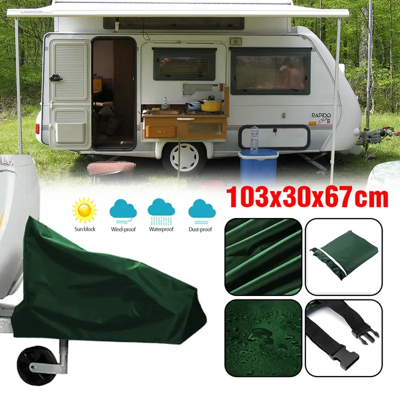 Universal  3 Colors 1030x670x990x300 mm Caravan Hitch Cover Waterproof Dustproof Trailer Tow Ball Coupling Lock Cover For RV