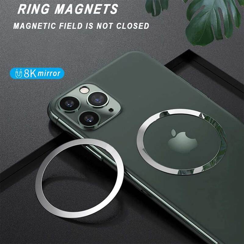 5 pz 1 pz per Magsafe piastra magnetica anello adesivo universale in metallo foglio di ricarica Wireless piastra di supporto per auto del telefono cellulare