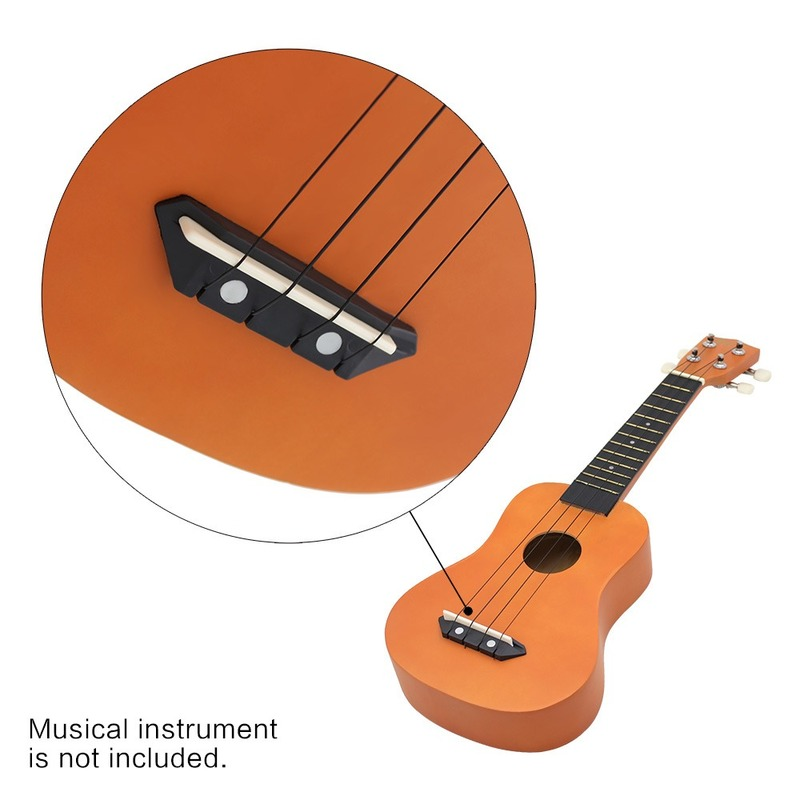 Nylon corda ukulele para ukulele, acessórios de alta qualidade, para o instrument player, preto e branco, 4 pçs/set