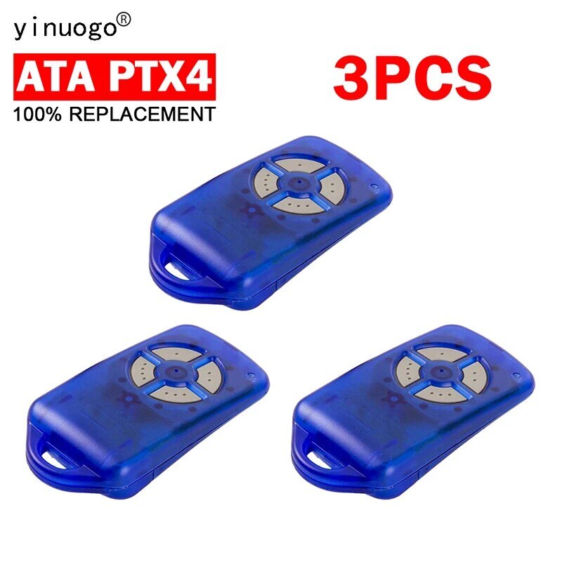 3PCS ATA PTX4โรงรถรีโมทคอนโทรล433MHz Rolling Code โรงรถประตูรีโมทคอนโทรล ATA PTX4รีโมทคอนโทรลโรงรถประตู
