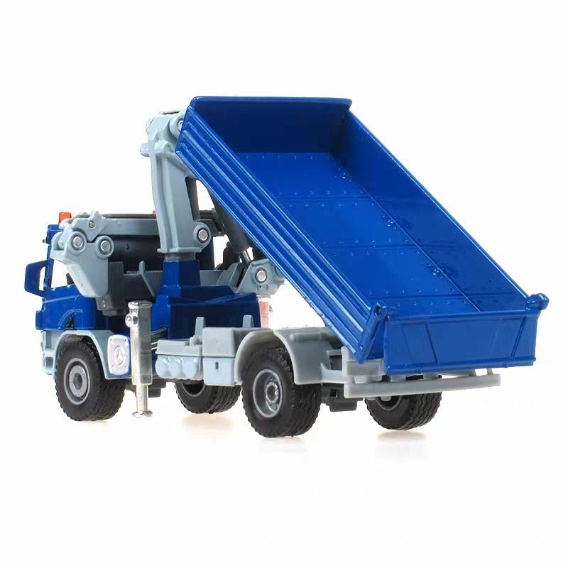 Kaidiwei mainan simulasi mobil Model kendaraan teknik, Dumper transportasi derek terpasang truk 1/50 Aloi untuk hadiah anak laki-laki