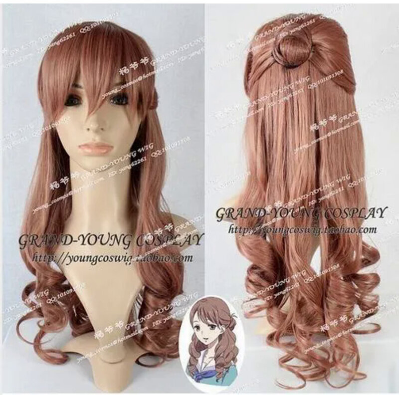Quality Fashion Picture full lace High wigs>>Long Braided 70CM Synthetic Wig Heat Resistant Brown Ponytail Weave Head Hair