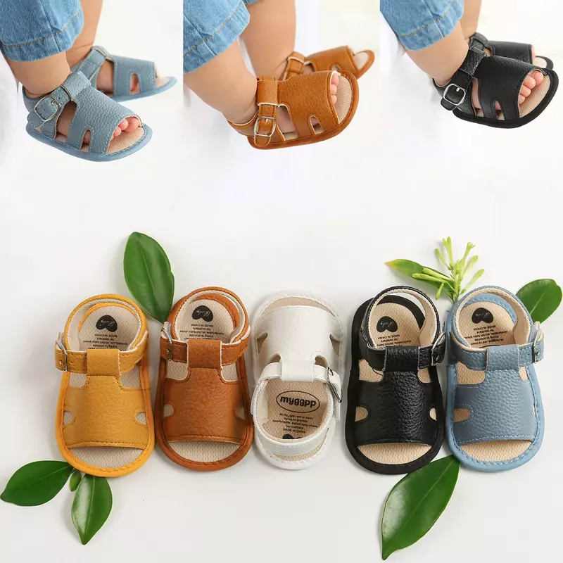 Moda Verão Bebê Meninas Meninos Sandálias Recém-nascidos Sapatos Infantis Casuais Macio Inferior Não-Deslizamento Respirável Sapatos Pre Walker