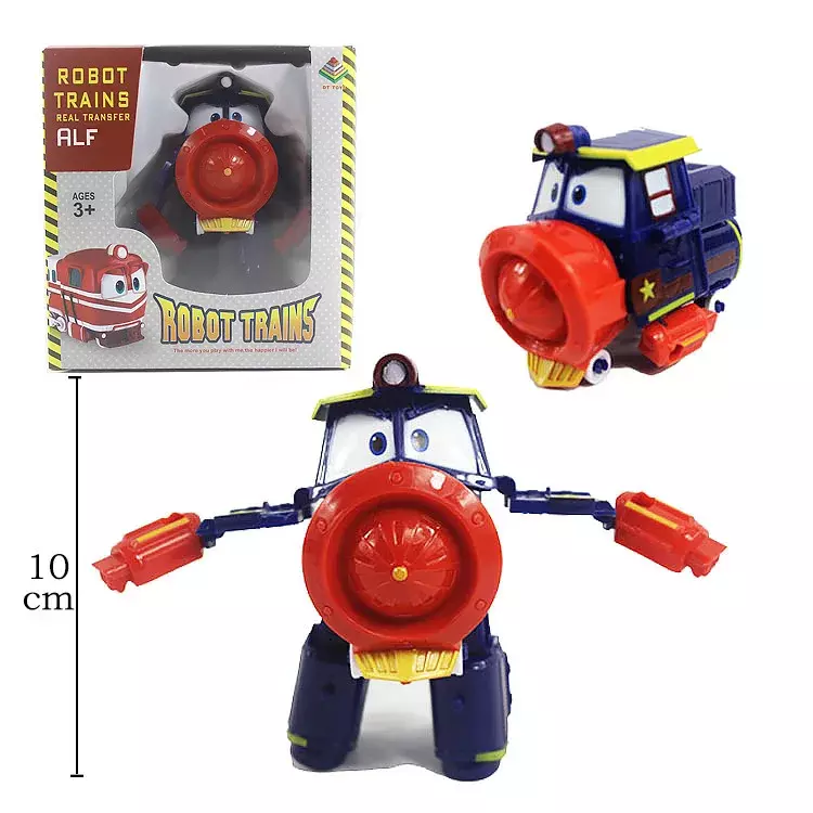 Robot Trains Transformation Kids Juguetes PVC RT Model Kay Alf Duck Figure Robot Car Family Anime Figure Toys for Boys